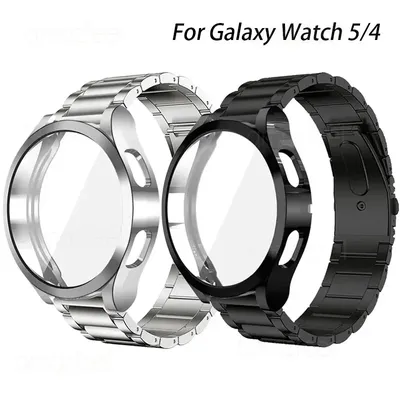 Armband + Schutzhülle für Samsung Galaxy Watch 6/5/4 44 mm 40 mm Active 2 Armbandabdeckung für Image