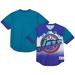 Men's Mitchell & Ness Purple Utah Jazz Jumbotron 3.0 Mesh V-Neck T-Shirt