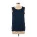 Ann Taylor Casual Dress - Shift Scoop Neck Sleeveless: Teal Dresses - Women's Size Medium