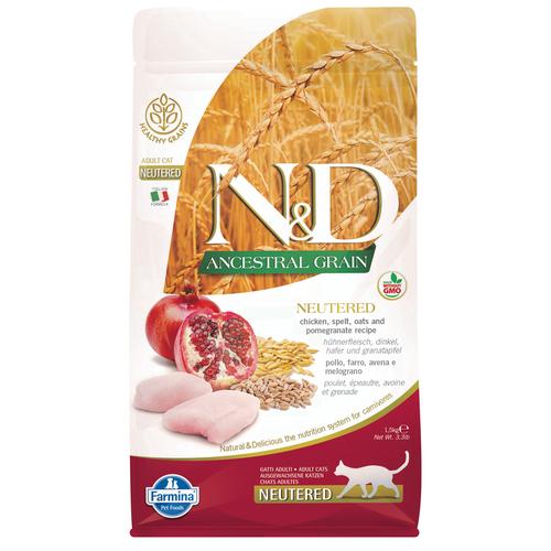 1,5 kg N&D Cat Low Ancestral Grain Chicken & Pomegranate Neutered Katzentrockenfutter