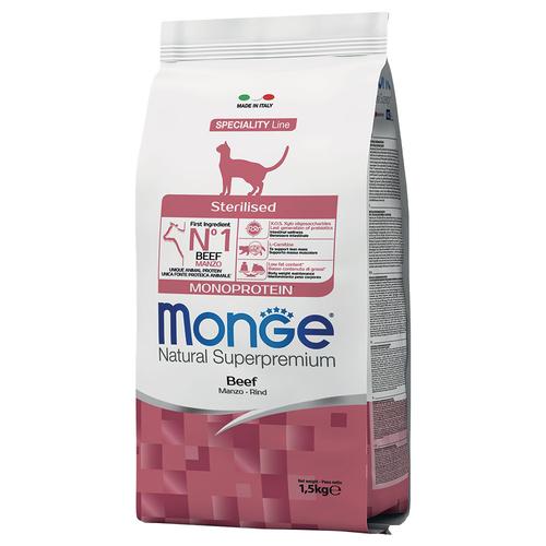 1,5kg Monge Monoprotein Sterilized für Katzen Katzenfutter trocken