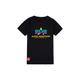 T-Shirt ALPHA INDUSTRIES "ALPHA Kids - T-Shirts Basic T Metal Kids/Teens" Gr. 8, rot (black, metal red) Mädchen Shirts T-Shirts