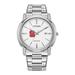 Men's Citizen Watch Silver NC State Wolfpack Eco-Drive White Dial Stainless Steel