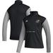 Men's adidas Black Kansas Jayhawks Sideline AEROREADY Half-Zip Top