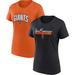 Women's Fanatics Branded Black/Orange San Francisco Giants Fan T-Shirt Combo Set