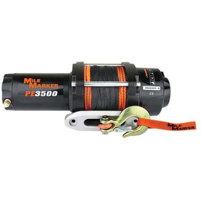 Mile Marker PE3.5 ATV/UTV Winch with Synthetic Rope 3.500 lb Capacity 77-53112BW