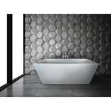 Hydro Systems Metro 60" x 32" Freestanding Soaking Solid Surface Bathtub Solid Surface in White | 24 H x 60 W x 32 D in | Wayfair