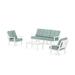 POLYWOOD® Prairie 4 Piece Sofa Seating Group w/ Cushions Plastic in White | 35.5 H x 76.07 W x 31.68 D in | Outdoor Furniture | Wayfair