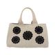 PRADA Canapa Handbag in White Fabric