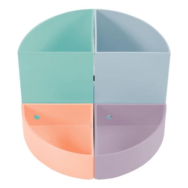 EXACOMPTA 3er-Pack Stifteköcher »Aquarel The Quarter« modulierbar 4 Fächer rot, 12x8.3x12 cm Image