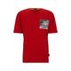 BOSS Herren TeeMotor Relaxed-Fit T-Shirt aus Baumwolle mit Motorrad-Print Rot M
