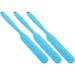 3PCS Non- Stick Wax Spatulas Silicone Spatula Waxing Applicator Hair Removal Stick Applicator Reusable Spatula Scraper Hard Wax Sticks for Hair Dyeing Care Baked Blue