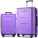 2 Piece Spinner Luggage ABS Suitcase Travel Sets with TSA Lock 20"+28"