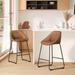 Art Leon Set of 2 Retro Mid-century Counter Height Barstools