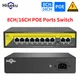 48V POE Schalter 8 16 Ports 2 Uplink 10/100Mbps IEEE 802 3 af/at für IP kamera CCTV Sicherheit