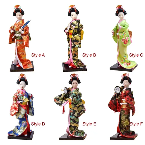 Ethnische japanische Geisha Puppen Folk für Zuhause Tisch dekoration Statuette japanische Puppe