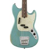 Fender JMJ Road Worn Mustang Bass (Faded Daphne Blue)