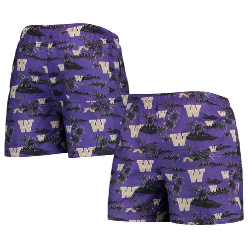 Lila Washington Huskies Island Palm Badehose für Herren von FOCO