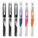 6 Pieces Roller Ball Pens 0.5 mm Ultra Fine-Point Pen Set Blue and Black Ink With Comfortable Grip for School Writing Journaling Taking Notes Home Office Supplies (Colors may Vary)