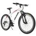 ARVAKOR 26 Mountain Bike for Men Carbon Steel Frame 21-Speed Trigger Shifters White