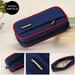 XMMSWDLA Pencil Cases for Adults Dark Blue Pencil Casesdouble Layer Pencil Caseï¼ŒSimple Pencil Caseï¼ŒElementary School Junior High School Utensil Box Pencil Cases for Boys Items under 10 Dollars