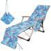 Beach Chair Towel Chaise Lounge Cover with Pockets Pool Chair Towel for Outdoor Patio Garden