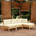 Aibecy 4 Piece Patio Set with Cushions Pinewood