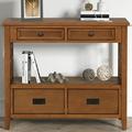 Ucloveria 36 Pine Wood Console Table Entry Sofa Table with 4 Drawers for Entryway Hallway