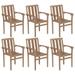 ametoys Stackable Patio Chairs 6 pcs Solid Teak Wood
