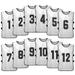 Carevas 12 PCS Adults Soccer Pinnies Quick Drying Football Team Jerseys Youth Sports Scrimmage Soccer Team Training Numbered Bibs Practice Sports Vest