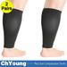 XL(2Pack) Wide Calf Compression Sleeve Women Men Plus Size Leg Compression Sleeves Graduated Support for Circulation Recovery Shin Splints Leg Pain Relief Support Swelling Travel Black ChYoung