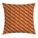 Tribal Throw Pillow Cushion Cover Funky African Primitive Spiritual Forms Ethnic Historical Folk Bohemian Decorative Square Accent Pillow Case 16 X 16 Inches Purple Yellow Orange by Ambesonne