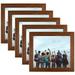 11x17 inch brown picture frame 5 - pack this 1.5 inch wood poster frame is walnut comes with regular glass (frame_pack_5_0066-80206-ywal-11x17)