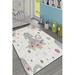 LaModaHome Area Rug Non-Slip - Grey Mouse Soft Machine Washable Bedroom Rugs Indoor Outdoor Bathroom Mat Kids Child Stain Resistant Living Room Kitchen Carpet 2.7 x 4 ft