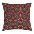 Vintage Throw Pillow Cushion Cover Arabic Indian Design Inspired Stained Glass Design Like Coloful Vivid Image Artwork Decorative Square Accent Pillow Case 24 X 24 Inches Multicolor by Ambesonne