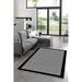 LaModaHome Area Rug Non-Slip - Grey Bordure Soft Machine Washable Bedroom Rugs Indoor Outdoor Bathroom Mat Kids Child Stain Resistant Living Room Kitchen Carpet 4.7 x 7.3 ft (110)