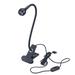 NUOLUX 360 Degree Adjustable LED Eye Protection Desk Lamp Holder USB Flexible Neck Headboard Light Reading Book Desk Lamp Reading Clip Lamp with Clip and On/Off Switch Warm White Light (Black)