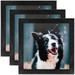 4x6 inch black picture frame 3 - pack this 1.5 inch wood poster frame is black comes with regular glass (frame_pack_3_0066-80206-yblk-4x6)