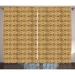 Retro Curtains 2 Panels Set Abstract Fractal Geometric Print with Triangle and Diamond Shape Composition Window Drapes for Living Room Bedroom 108W X 108L Inches Caramel and Tan by Ambesonne