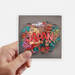 I Love Japan Asia Culture Pattern Sticker Square Waterproof Stickers Wallpaper Car Decal