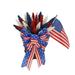 Patriotic Wreath for Front Door 4th of July Wreath White Blue Red Wreath with USA Flags for Memorial Day Independence Day Veterans Day Upstairs Wreath Front Door Decoration Hanging Ornaments