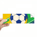 Brazil Soccer Football Sports Rectangle Bumper Sticker Notebook Window Decal