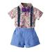 Holiday Savings Deals! Kukoosong Toddler Baby Girl Cotton Outfit Set Fashion Cute Sweet Flower Print Ruffles Flared Pants Hairband Suit Casual Summer Clothes Outfits 3-Piece Size 3-24M