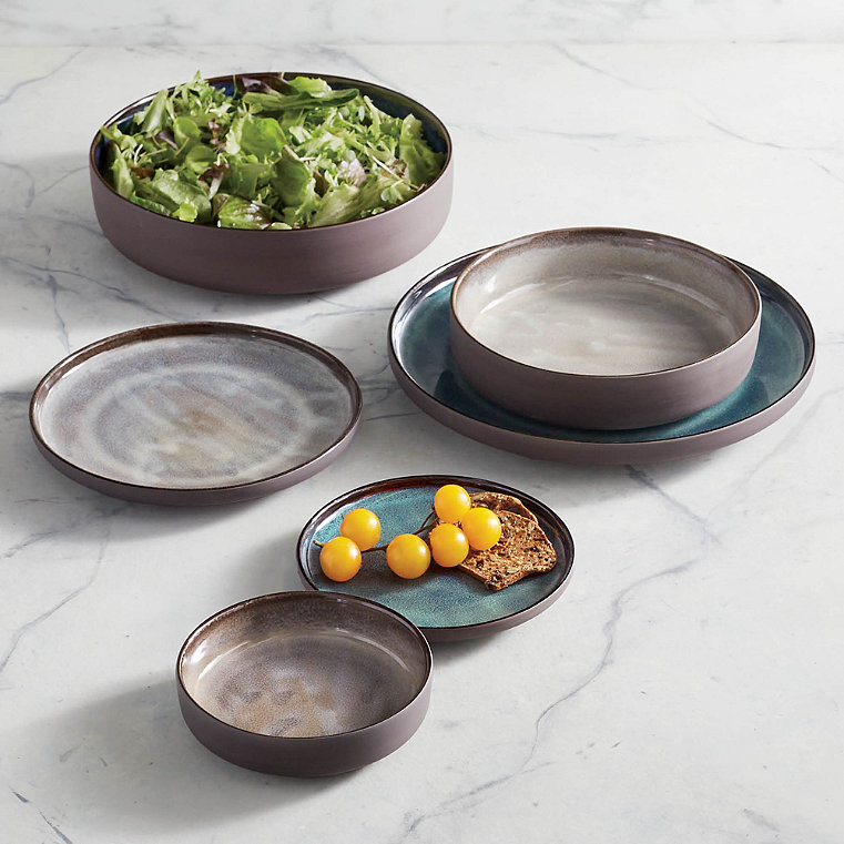 Set of 4 Northern Lights Dinnerware - Silt, Appetizer Plate in Silt - Frontgate