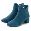 Stiefelette LASCANA, Damen, Gr. 39, blau (petrol), Obermaterial: 100% Textilmaterial. Futter: 100% Textilmaterial. Decksohle: 100% Textilmaterial. Laufsohle: 100% Synthetik, unifarben, klassisch, Schuhe, mit bequemen Blockabsatz, Ankle Boots,...