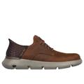 Skechers Men's Slip-ins: Garza - Gervin Slip-On Shoes | Size 12.0 Wide | Brown | Leather/Synthetic