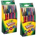 Mini Twistables Crayons, 24 Classic Colors Non-Toxic Art Tools for Kids & Toddlers 3 & Up, Great for Kids Classrooms Or Preschools, Self-Sharpening No-Mess Twist-Up Crayons (2 Pack)