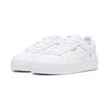 Sneaker PUMA "Carina Street Sneakers Mädchen", Kinder, Gr. 37.5, weiß (weiß gold), Obermaterial: Leder, Synthetik; Futter: Synthetik, Textil; Innensohle: Textil; Laufsohle: Gummi, Schuhe