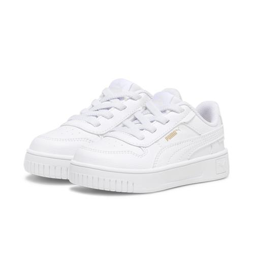 „Sneaker PUMA „“Carina Street Sneakers Mädchen““ Gr. 23, weiß (white gold) Kinder Schuhe Sneaker“