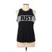 Nike Active Tank Top: Black Color Block Activewear - Women's Size Large